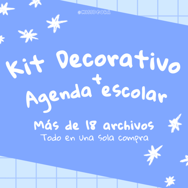 2 Kit Decorativo + Agenda – Regreso a Clases