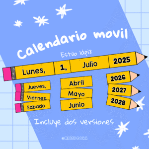 Calendario móvil | Estilo lápiz