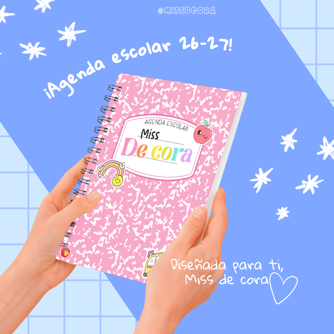 Agenda Escolar Imprimible 2026-2027 | Planner Docente PDF + Portada Editable Canva