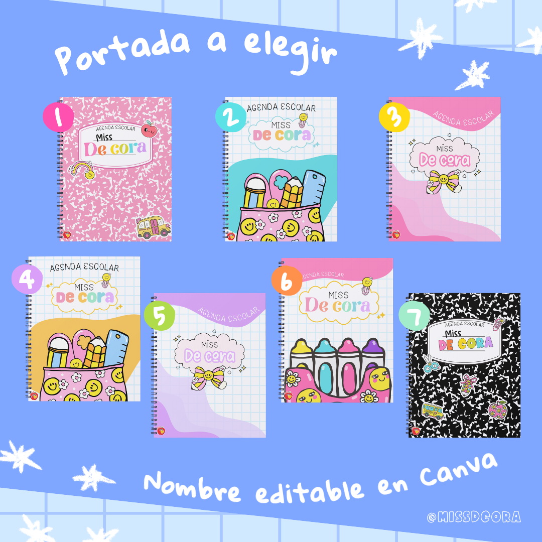 Agenda Escolar Imprimible 2026-2027 | Planner Docente PDF + Portada Editable Canva - Image 2