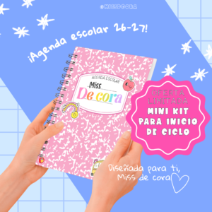 Agenda Escolar Imprimible + Mini Kit Decorativo | PDF + Canva